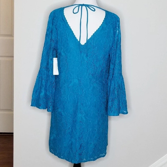 NWT Laundry Shelli Segal Bell Sleeve Lace Dress 8 - Picture 5 of 8
